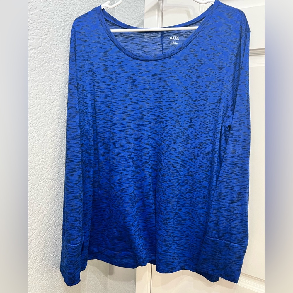 A.n.a blue long sleeve top